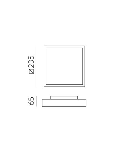 Plafón exterior LED NEXUS 23cm Antracita Texturado, 10W 3000K 1060lm, IP65