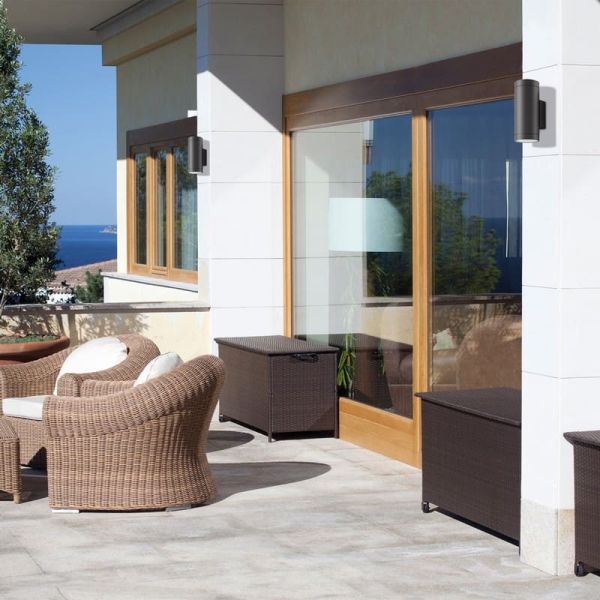 Aplique de pared exterior NORI 1 Luz Blanco Texturado, para bombilla E27 de 15W, IP65