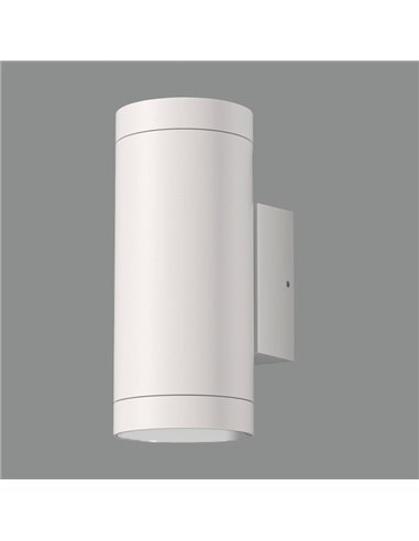 Applique d'extérieur NORI 2 lumières haut et bas, Blanc Texturé, Pour 2 Ampoules E27 15W, IP65