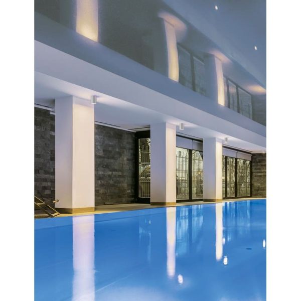 Plafonnier extérieur NORI Blanc Texturé, pour ampoule LED E27 15W, IP65