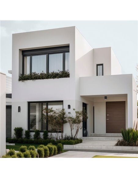 Plafón exterior NORI Blanco Texturado, para bombilla LED E27 15W, IP65