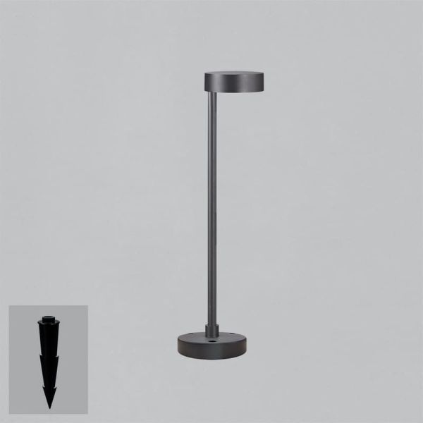 Baliza LED alta con pincho para exterior SKAT Antracita Texturado, LED 7W 3000K 340lm, CRI90 CL.I IP65