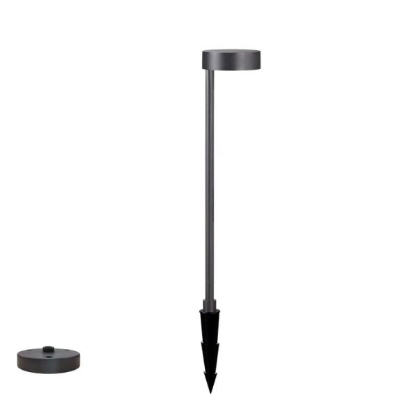 Baliza LED alta con pincho para exterior SKAT Antracita Texturado, LED 7W 3000K 340lm, CRI90 CL.I IP65