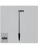 Baliza LED alta con pincho para exterior SKAT Antracita Texturado, LED 7W 3000K 340lm, CRI90 CL.I IP65