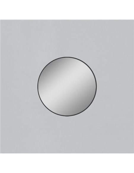 Miroir rond sans éclairage Noir, différentes tailles : Ø61cm - Ø81cm - Ø101cm