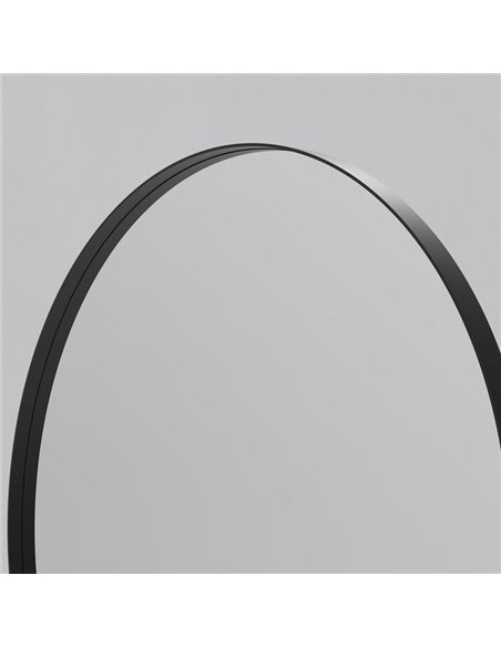 Miroir rond sans éclairage Noir, différentes tailles : Ø61cm - Ø81cm - Ø101cm