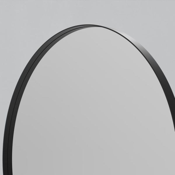 Miroir rond sans éclairage Noir, différentes tailles : Ø61cm - Ø81cm - Ø101cm