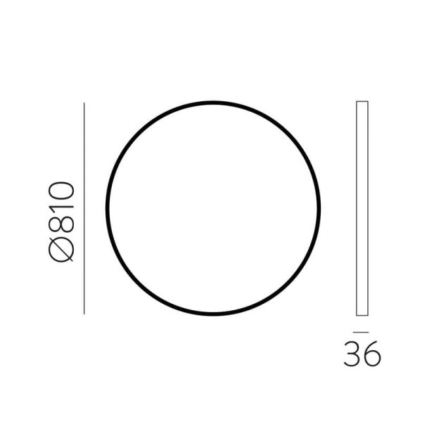 Miroir rond sans éclairage Noir, différentes tailles : Ø61cm - Ø81cm - Ø101cm