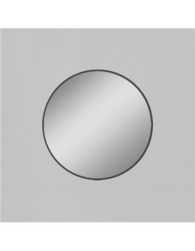 Miroir rond sans éclairage Noir, différentes tailles : Ø61cm - Ø81cm - Ø101cm