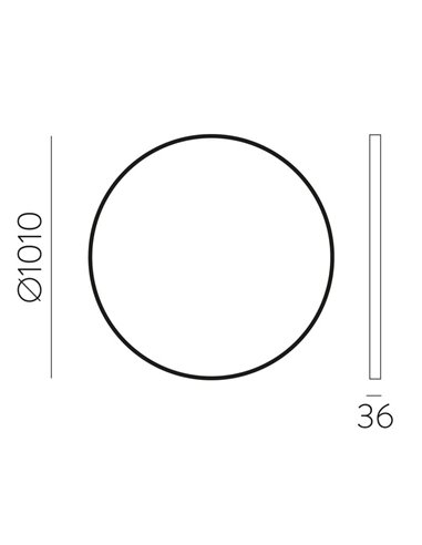 Espelho redondo sem iluminação preto, tamanhos diferentes: Ø61cm - Ø81cm - Ø101cm