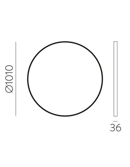 Espejo redondo Sin Iluminación Negro, distintos tamaños: Ø61cm - Ø81cm - Ø101cm