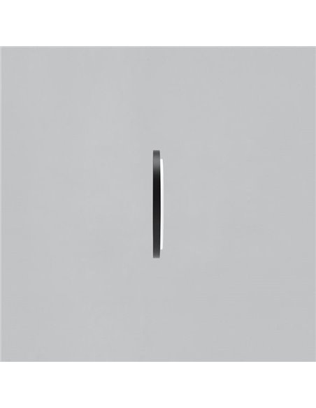 Miroir rond avec lumière LED 3000K, noir, au choix : Ø61cm (35W-2360lm) - Ø81cm (46W-3140lm) - Ø101cm (58W-3930lm), IP44