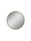 Miroir rond avec lumière LED 3000K, noir, au choix : Ø61cm (35W-2360lm) - Ø81cm (46W-3140lm) - Ø101cm (58W-3930lm), IP44
