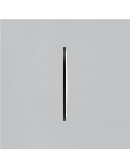 Espelho redondo com luz LED 3000K, preto, à escolha: Ø61cm (35W-2360lm) - Ø81cm (46W-3140lm) - Ø101cm (58W-3930lm), IP44