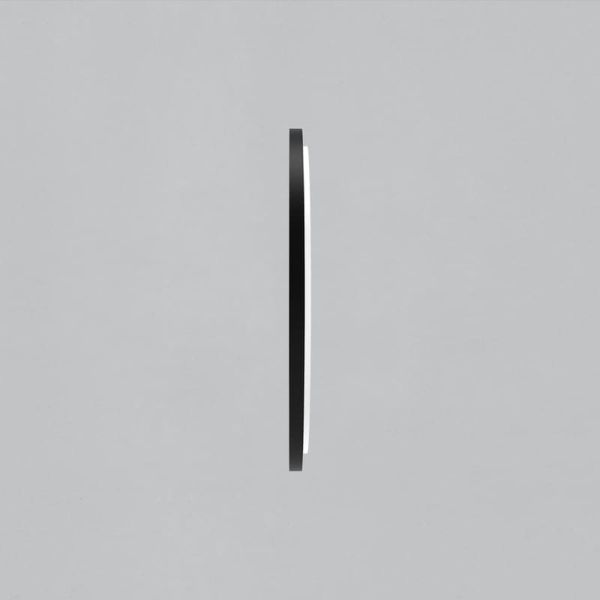 Miroir rond avec lumière LED 3000K, noir, au choix : Ø61cm (35W-2360lm) - Ø81cm (46W-3140lm) - Ø101cm (58W-3930lm), IP44