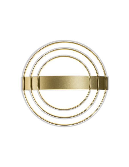 Aplique LED redondo redondo RINGO Technical Gold 13W 808Lm regulável 2700K-3000K com interruptor deslizante