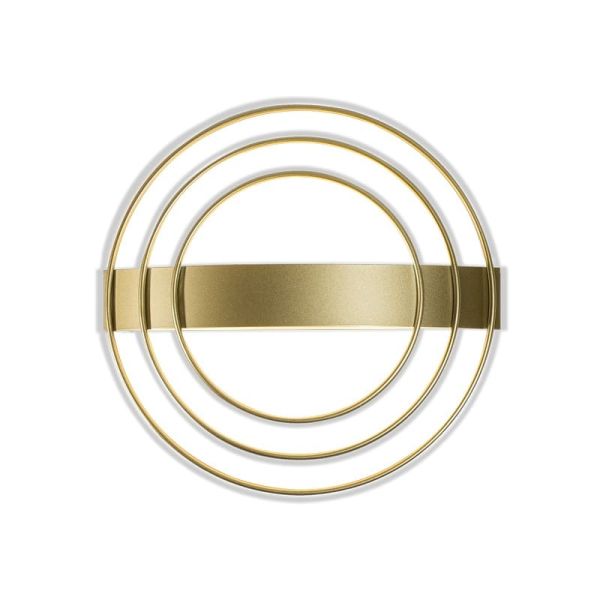 Applique murale LED ronde RINGO Technical Gold 13W 808Lm Dimmable 2700K-3000K avec interrupteur coulissant