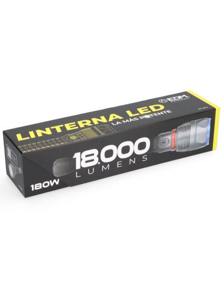 Lanterna LED Recarregável 18.000Lm – A Mais Potente com 20H de Autonomia | LeonLeds