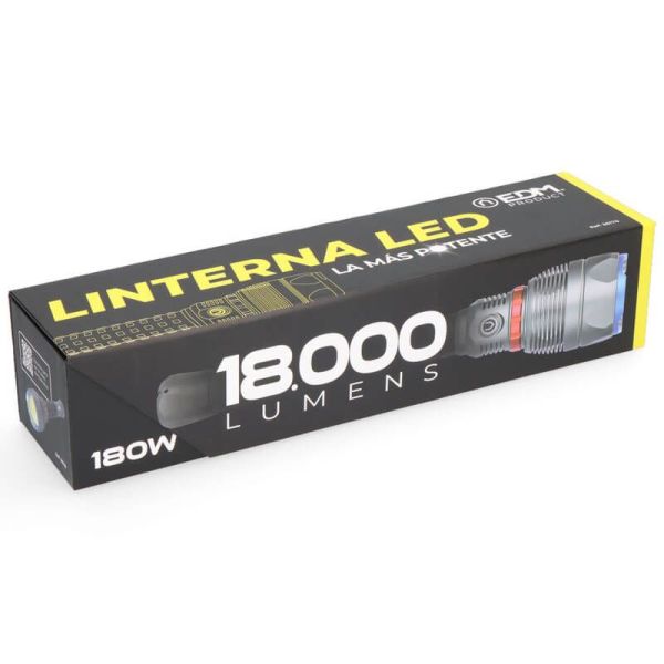 Linterna LED 18.000Lm Recargable – La Más Potente con 20H de Autonomía | LeonLeds