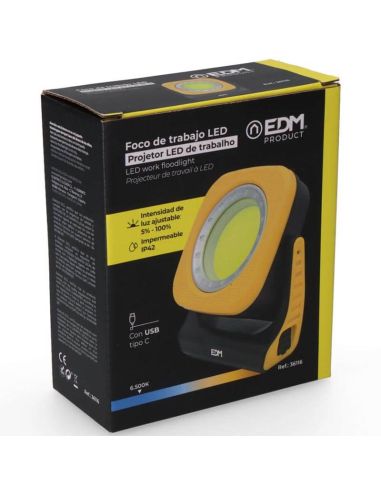 Foco LED Recarregável 1.000Lm – Alta Potência, Função Power Bank e Cabeça Endereçável