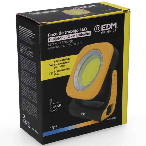 Foco Proyector LED Recargable 1.000Lm – Alta Potencia, Función Power Bank y Cabezal Direccionable