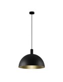 Grande Suspension TIGA Ø35cm E27 15W, Noir Texturé 2 finitions intérieures