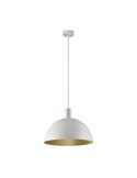 TIGA Petite Suspension Ø25cm E27 15W, Blanc Texturé 2 finitions intérieures