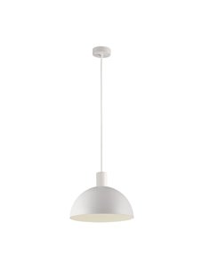 Lámpara de Techo Colgante TIGA pequeño Ø25cm E27 15W, Blanco texturado 2 acabados interiores