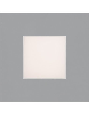 Plafonnier LED avec diffuseur microprismatique OPORTO Blanc/Noir Texturé, LED 40W 2800lm + 5W 500lm, Kelvin 2700K-3000K avec