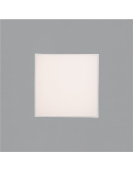 Plafonnier LED avec diffuseur microprismatique OPORTO Blanc/Noir Texturé, LED 40W 2800lm + 5W 500lm, Kelvin 2700K-3000K avec