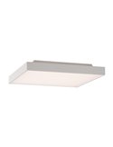 Plafonnier LED texturé blanc/noir OPORTO avec diffuseur microprismatique, 65 W 6000 lm + 9 W 760 lm, température de couleur 2700