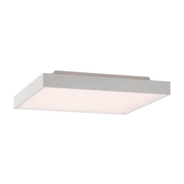 Plafón de Techo LED con Difusor Microprismatico OPORTO Blanco/Negro Texturado, LED 65W 6000lm + 9W 760lm, Kelvin 2700K-3000K con
