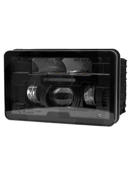 Faro LED rectangular Delantero Luz de Cruce Luz de Carretera Posición H4 Case, New Holland, John Deere, Massey Ferguson