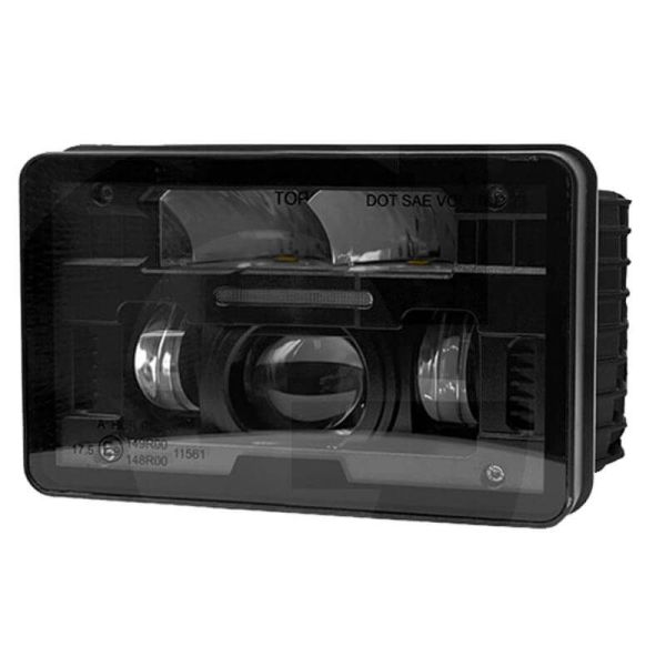 Faro LED rectangular Delantero Luz de Cruce Luz de Carretera Posición H4 Case, New Holland, John Deere, Massey Ferguson