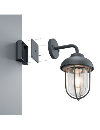 Lâmpada de parede de canto clássica não incluída IP44 | LeonLeds