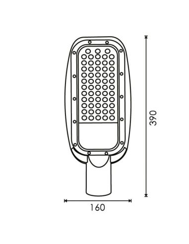 Farola LED de Alumbrado Público 50W para Exterior 5.500Lm Ip65 LeonLeds