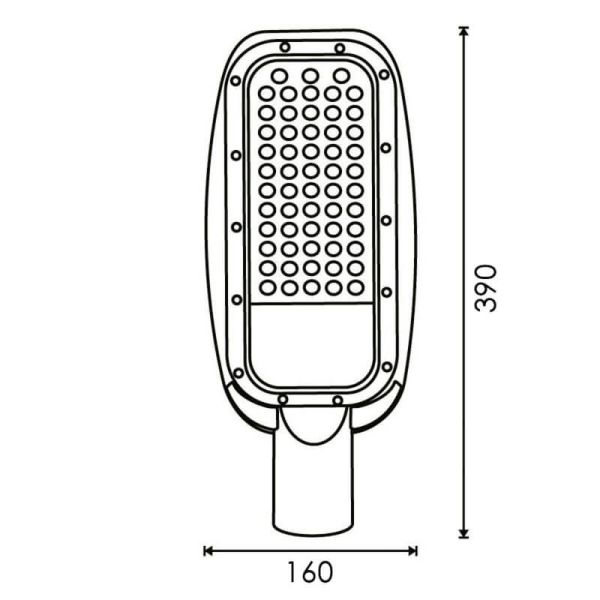 Farola LED de Alumbrado Público 50W para Exterior 5.500Lm Ip65 LeonLeds
