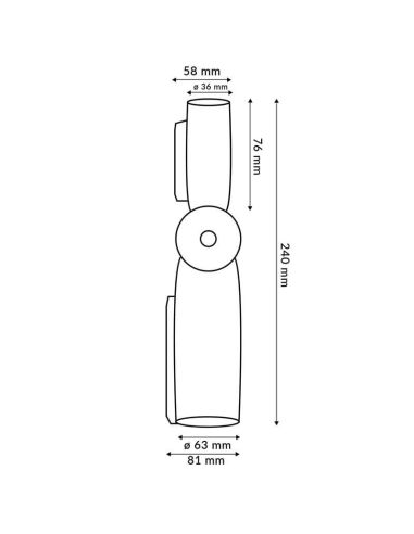 Dimensões do braço articulado para poste de iluminação de 180º | Suporte robusto para iluminação externa