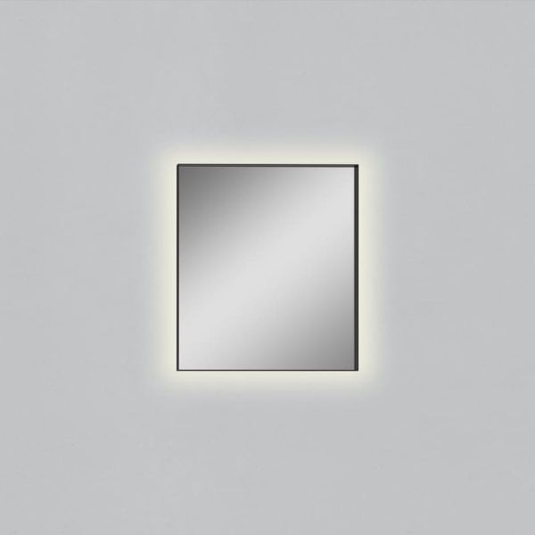 ORISTANO Miroir de salle de bain carré LED 50W 3000K 3536lm, IP44 710x810cm Noir