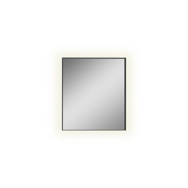 ORISTANO Miroir de salle de bain carré LED 50W 3000K 3536lm, IP44 710x810cm Noir