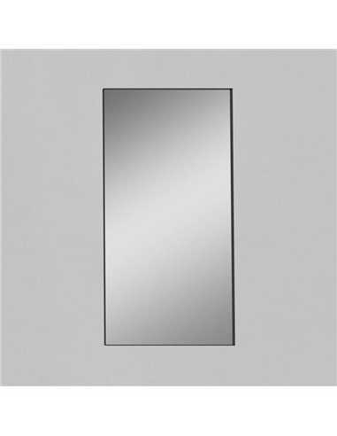 Miroir sans éclairage pour salle de bain rectangulaire ORISTANO 1610x810cm noir