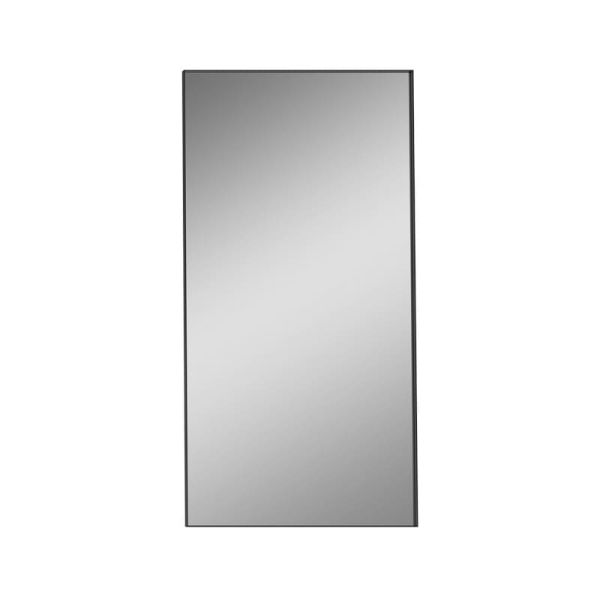 Miroir sans éclairage pour salle de bain rectangulaire ORISTANO 1610x810cm noir