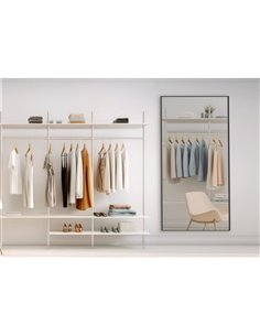 Espejo Sin Iluminación para baño Rectangular ORISTANO 1610x810cm Negro 2