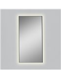 Miroir avec lumière LED 83W 3000K 5650lm pour salle de bain Rectangulaire ORISTANO grand : 1610x810cm Noir IP44