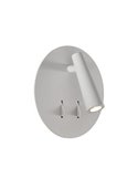 Aplique de pared LED con foco orientable y luz indirecta PANAU, LED 6W 3000K 540lm + 3W 3000K 285lm, Dos interruptores Blanco te