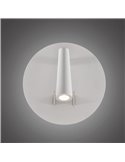 Aplique de pared LED con foco orientable y luz indirecta PANAU, LED 6W 3000K 540lm + 3W 3000K 285lm, Dos interruptores Blanco te