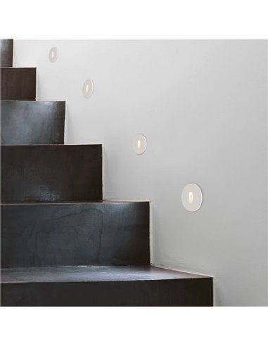 Empotrable de suelo LED PAUL Blanco texturado, 3W 3000K 290lm Ø67cm