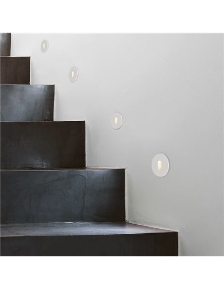 Empotrable de suelo LED PAUL Blanco texturado, 3W 3000K 290lm Ø67cm