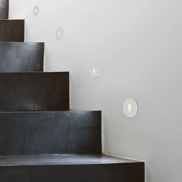 Empotrable de suelo LED PAUL Blanco texturado, 3W 3000K 290lm Ø67cm