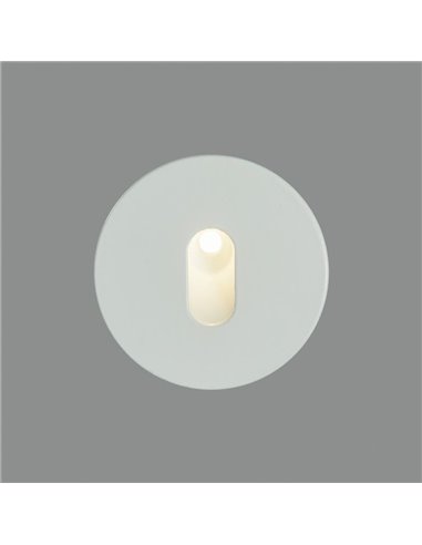 PAUL Plafon embutido LED branco texturizado, 3W 3000K 290lm Ø67cm